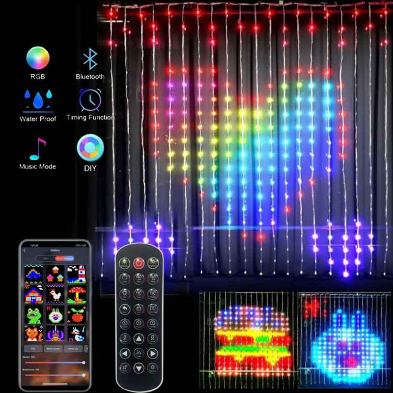 Smart LED Curtain Lights DIY P - Smart Led Garden review and price