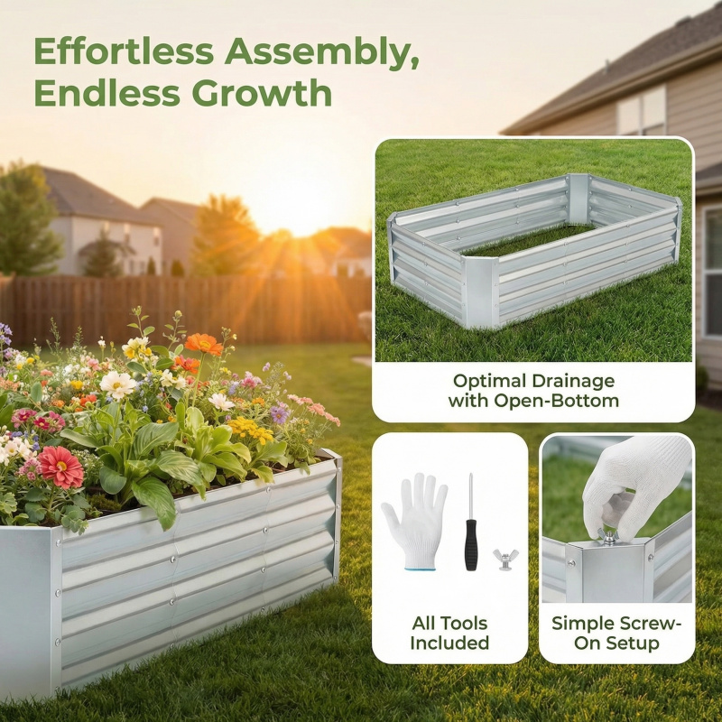 Large Bottomless Galvanized Ga - Smart Garden Storage review and price